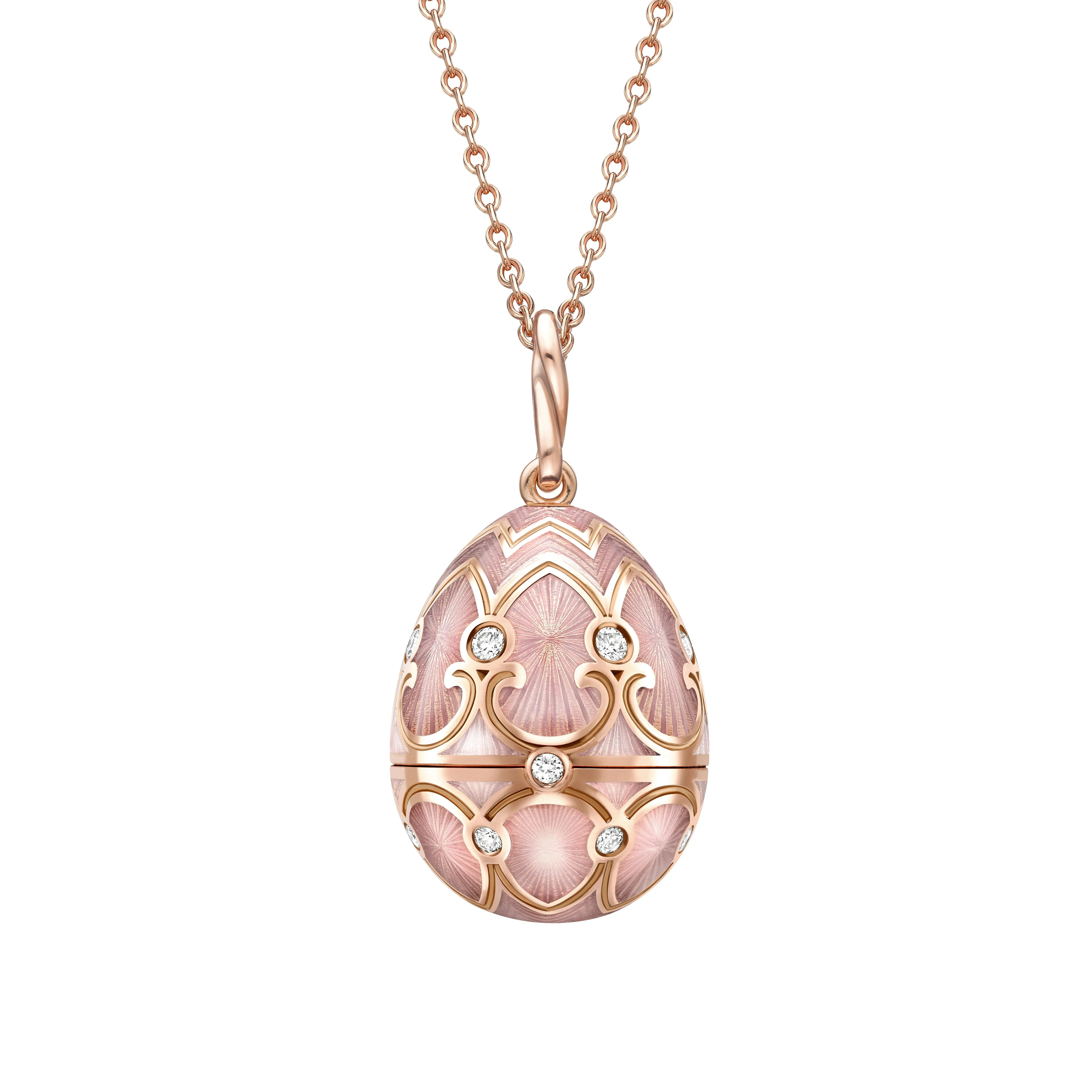 Guilloché Enamel Hen Surprise Locket