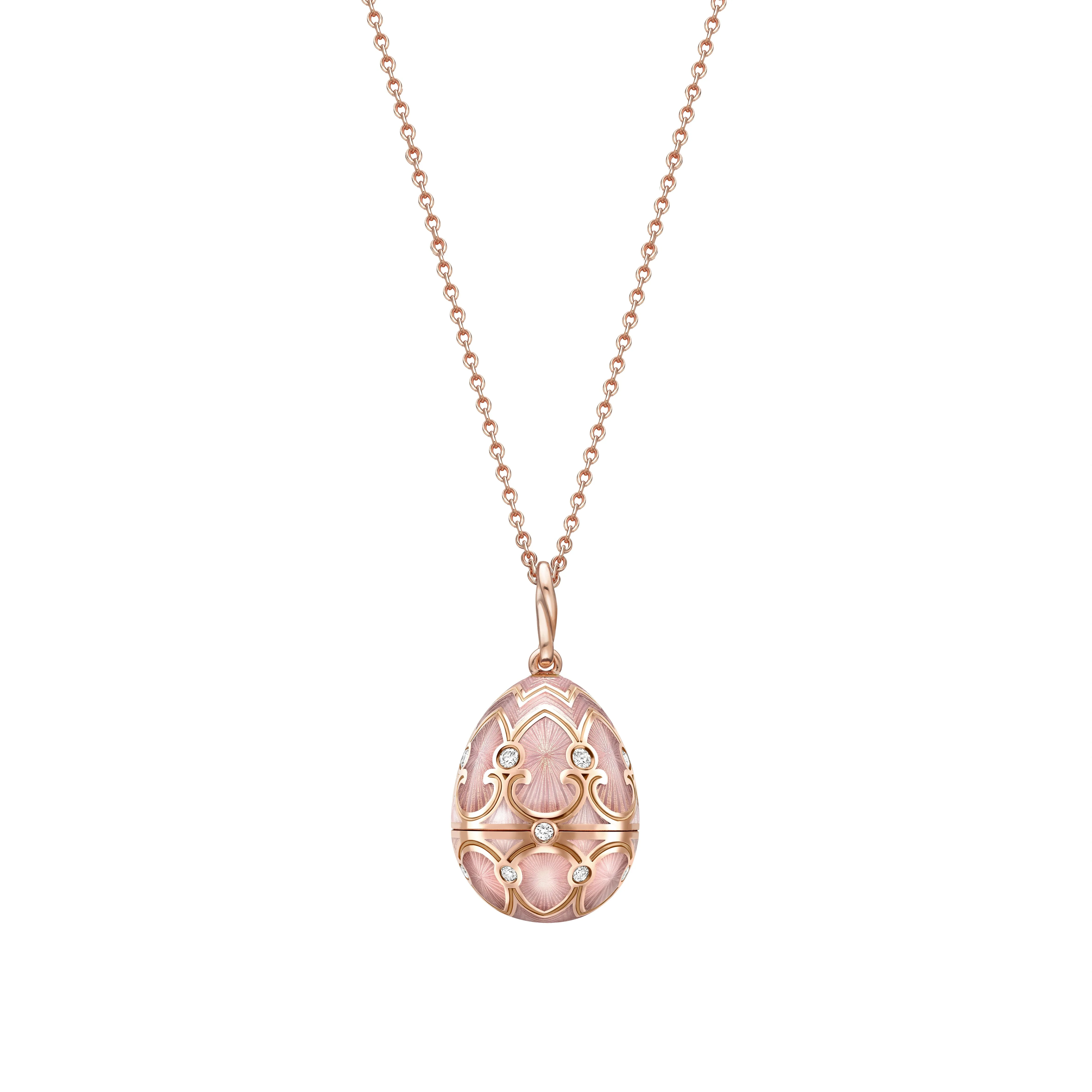 Guilloché Enamel Hen Surprise Locket