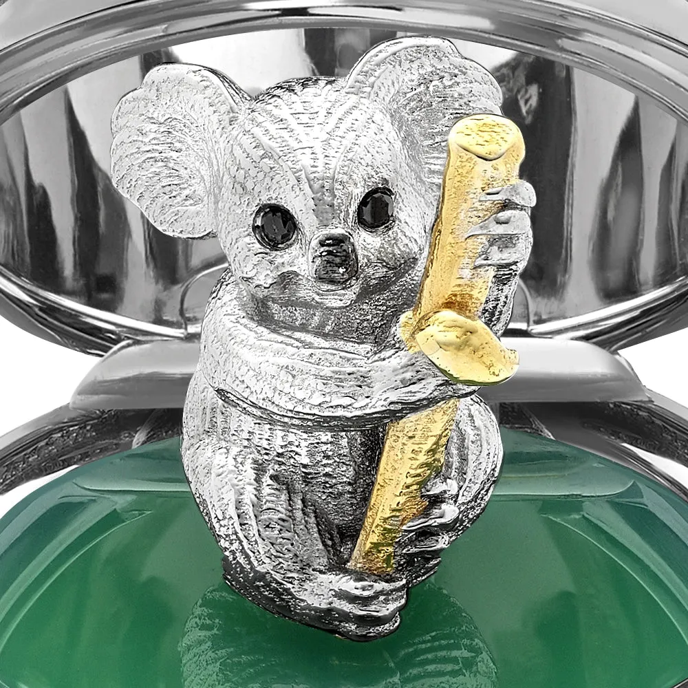 Guilloché Enamel Koala  Surprise Locket