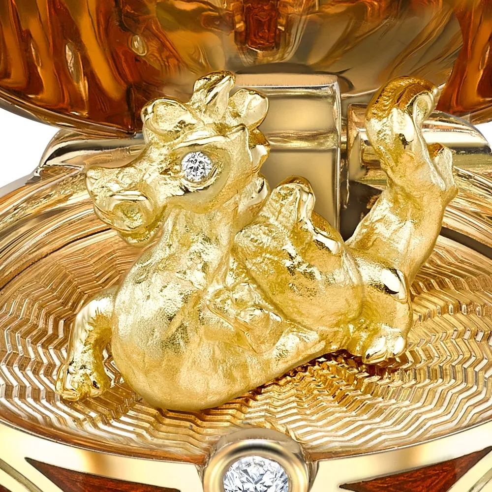 Guilloché Enamel Year of the Dragon Surprise Locket