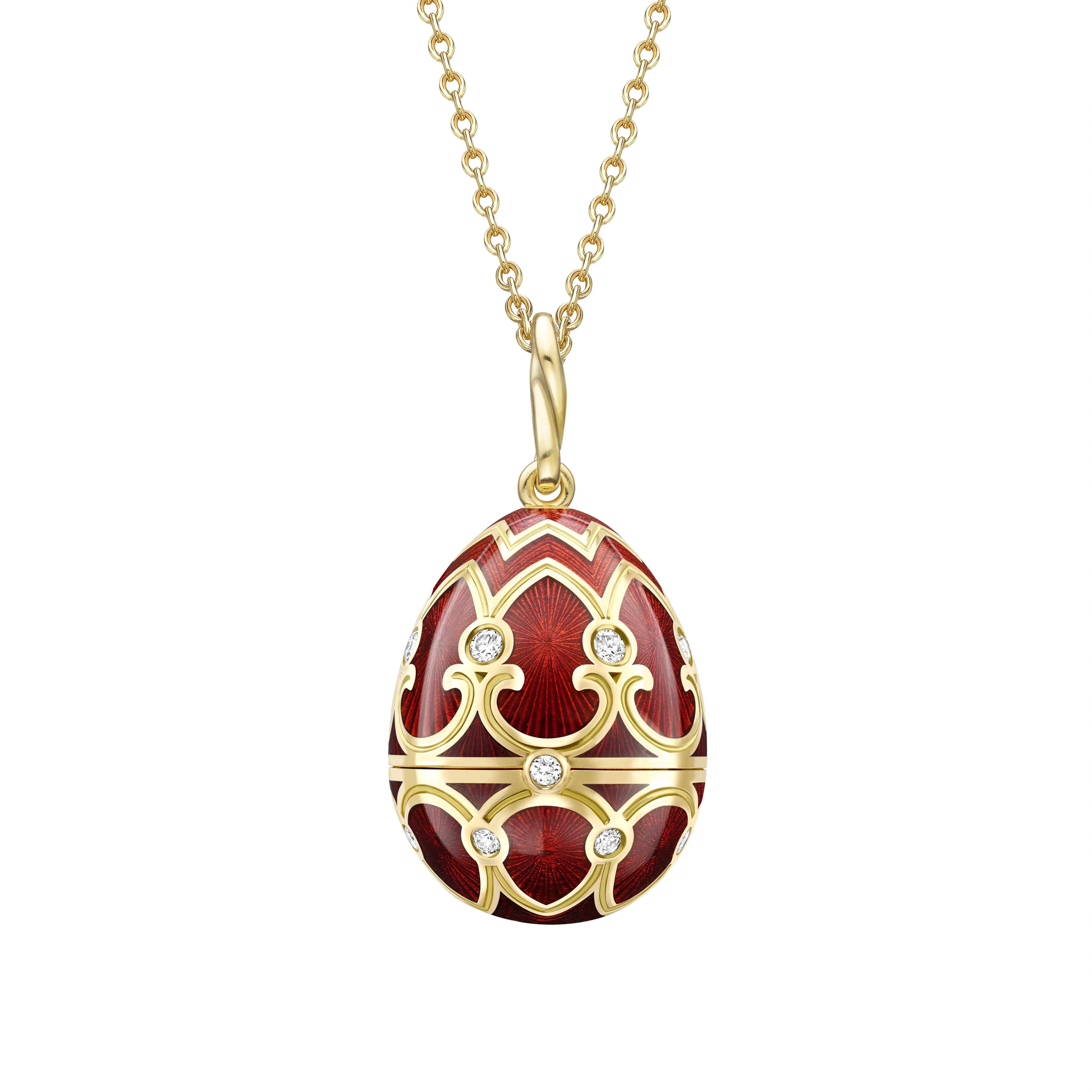 Guilloché Enamel Year of the Goat Surprise Locket