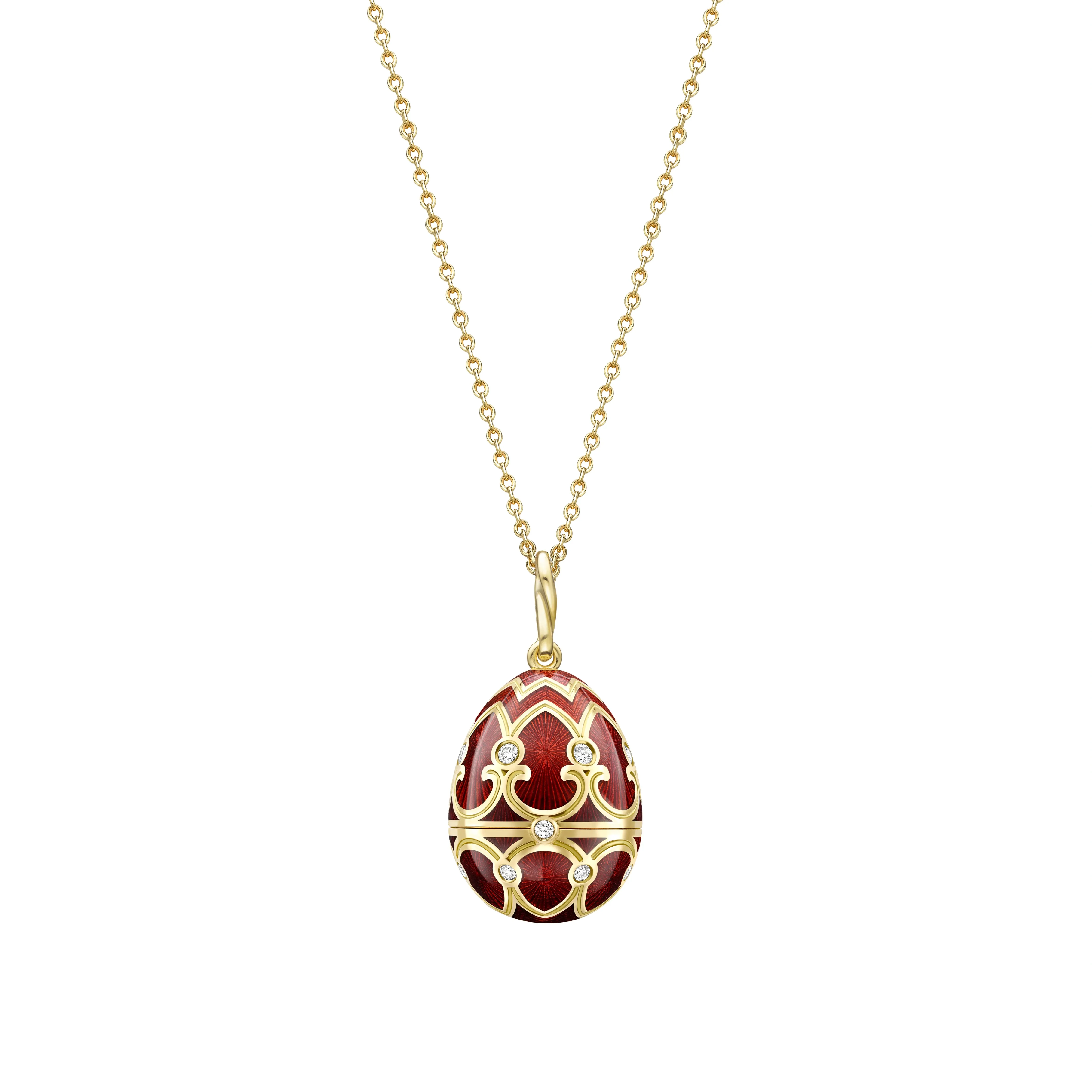Guilloché Enamel Year of the Goat Surprise Locket