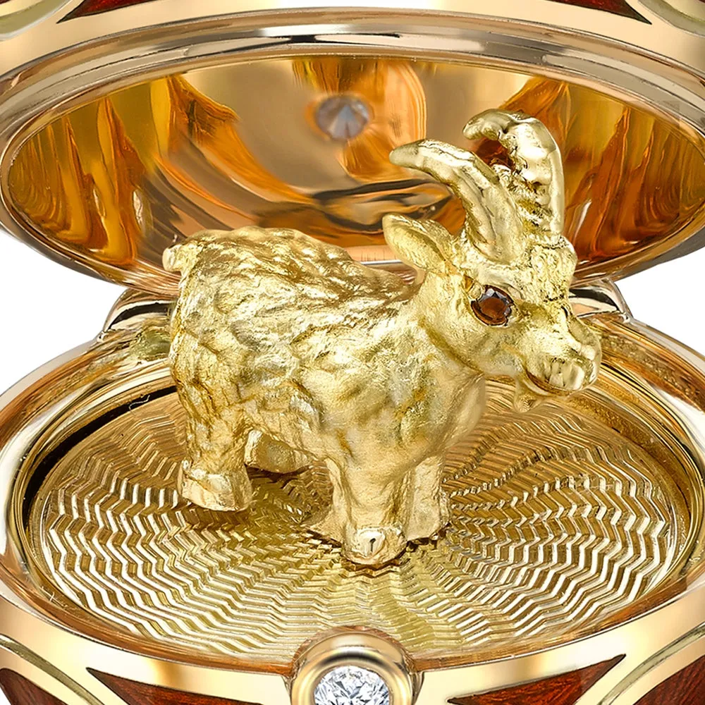 Guilloché Enamel Year of the Goat Surprise Locket