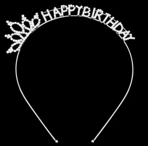 Happy Birthday Rhinestone Headband
