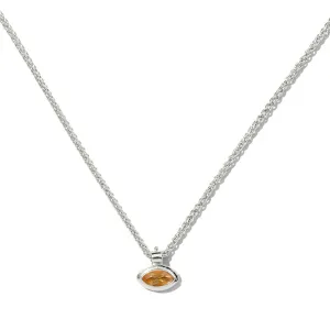 Iris Necklace, Citrine, Silver