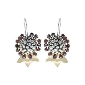 Israeli Dganit Hen Garnet Pomegranate Earrings