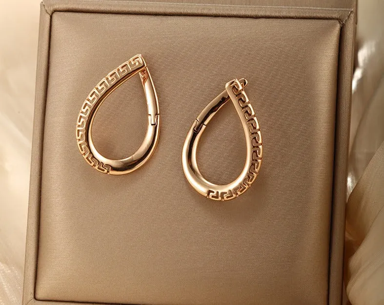 Jewelry Fashion Retro Cross Pattern Personalized Temperament Niche Earrings