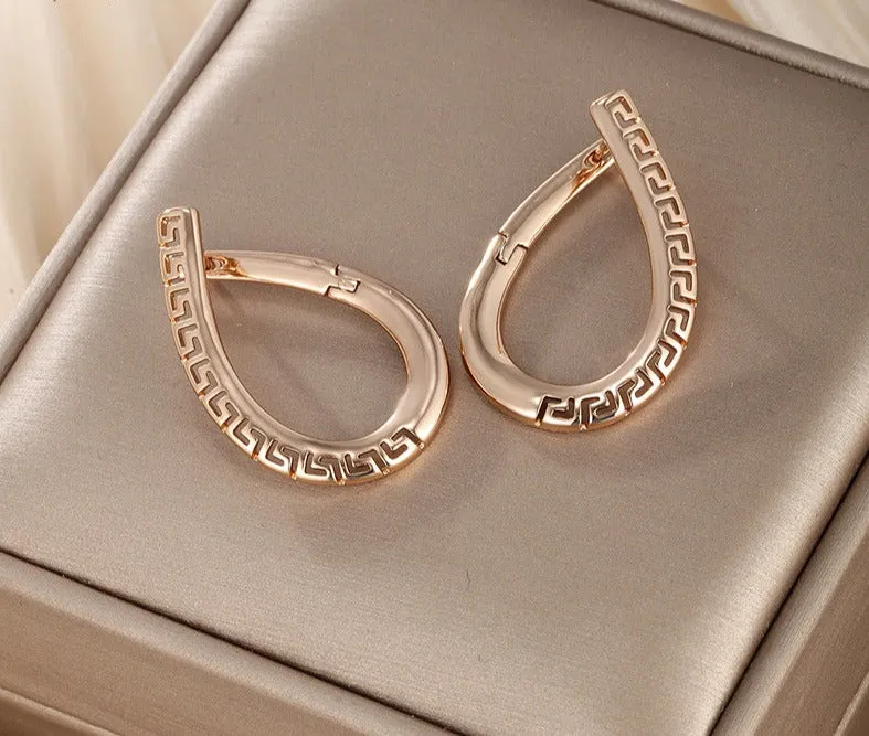 Jewelry Fashion Retro Cross Pattern Personalized Temperament Niche Earrings