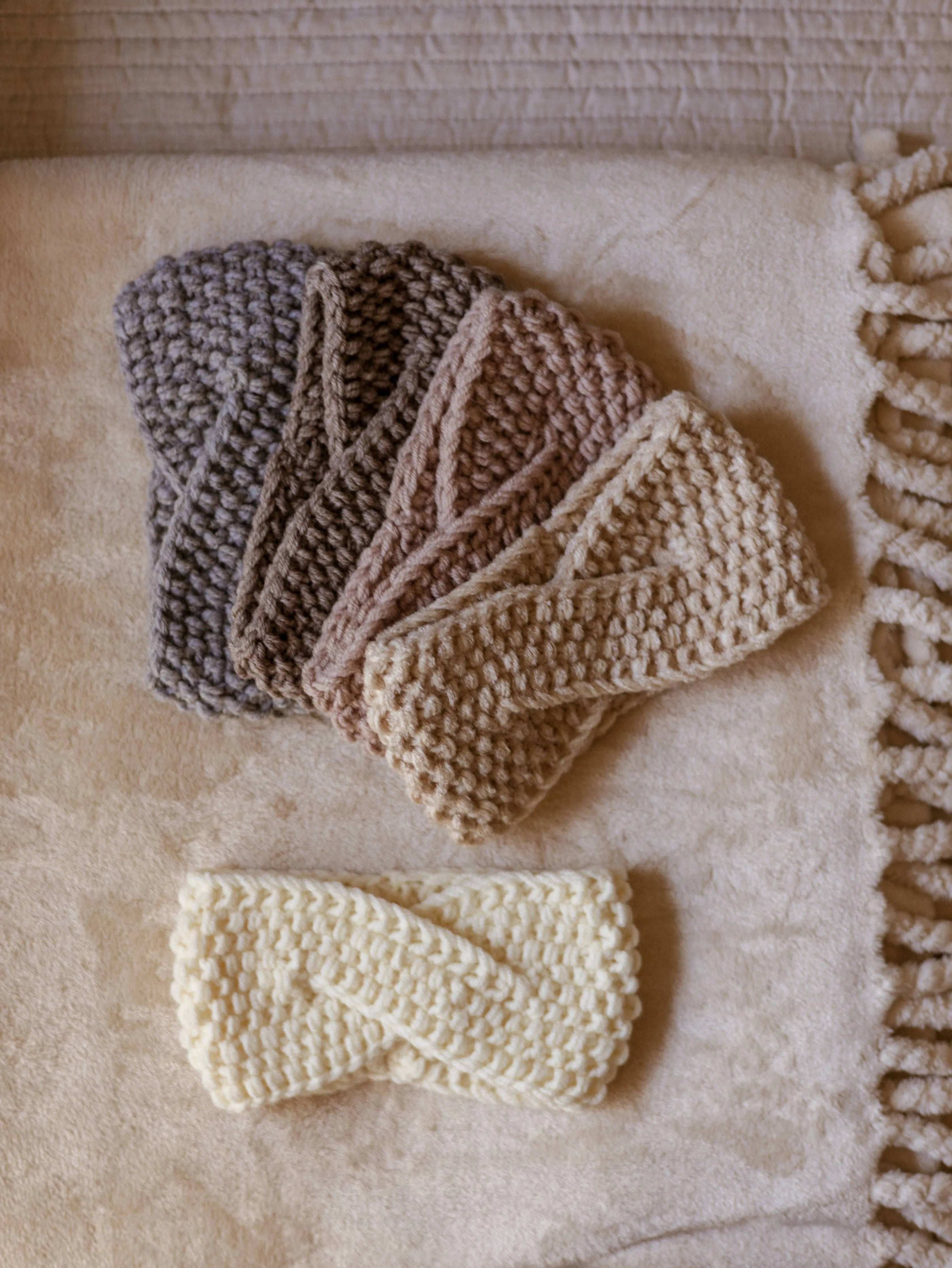 Kids Knitted headband / earth tones