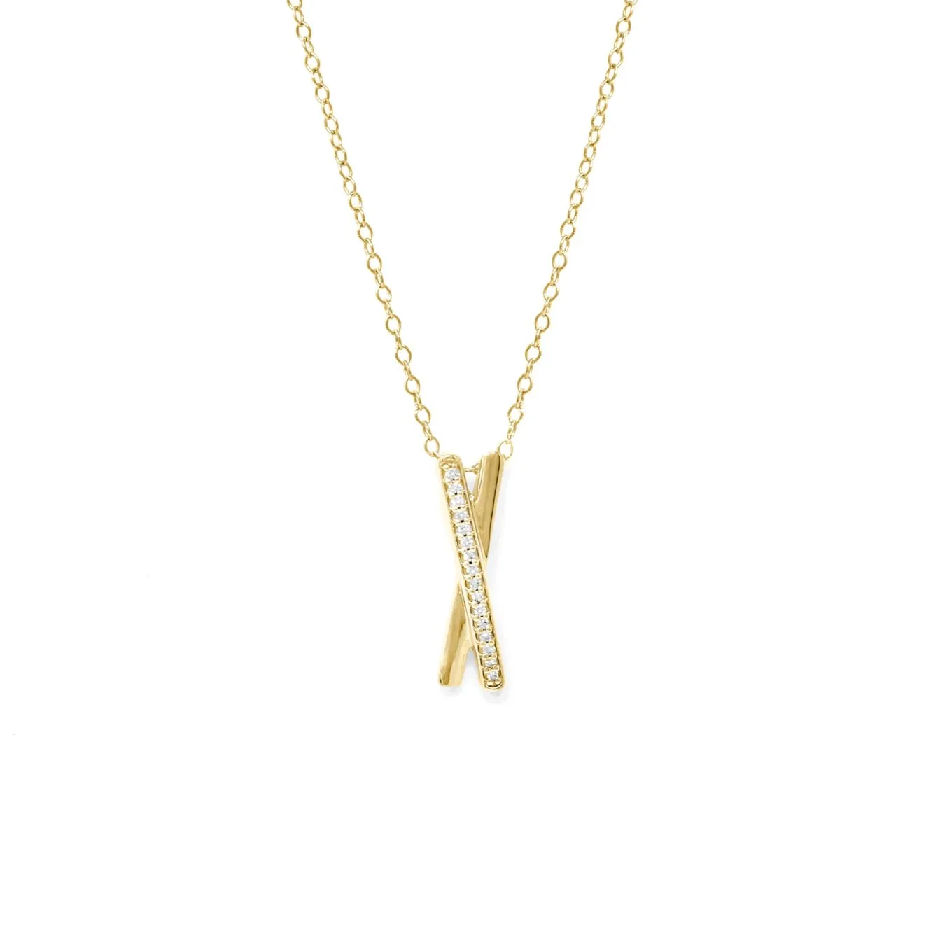 Kiss Diamond Necklace - Yellow Gold