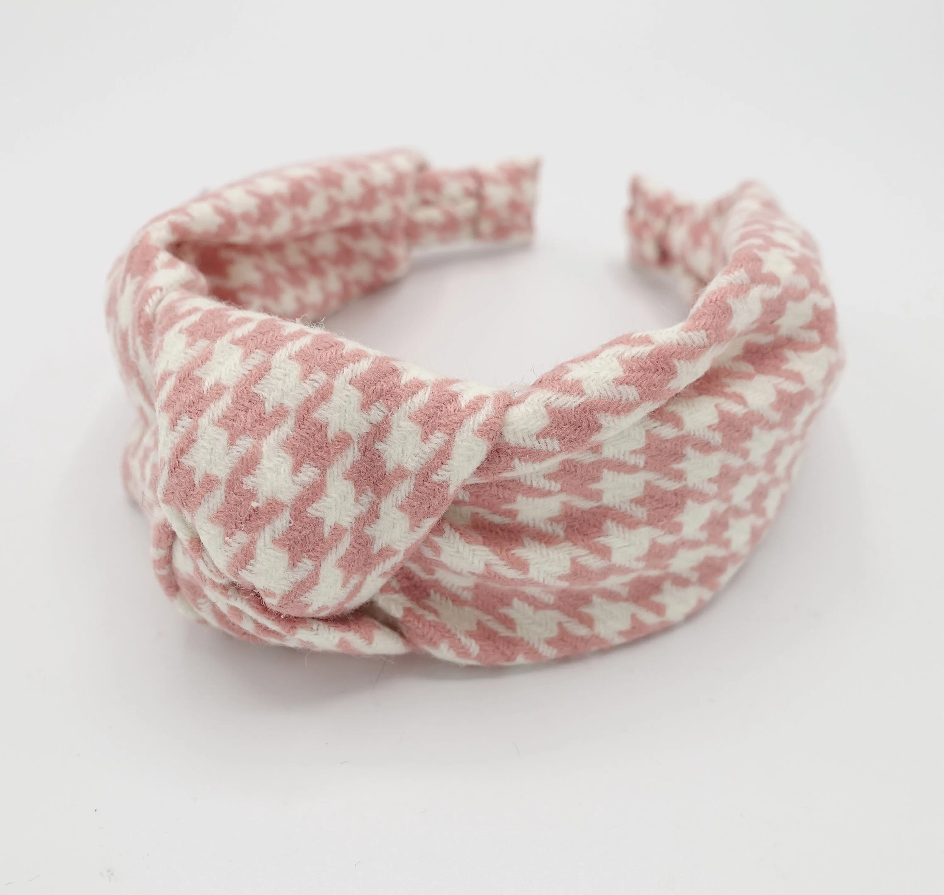 knotted headband houndstooth hairband large pattern headband women hair accessory