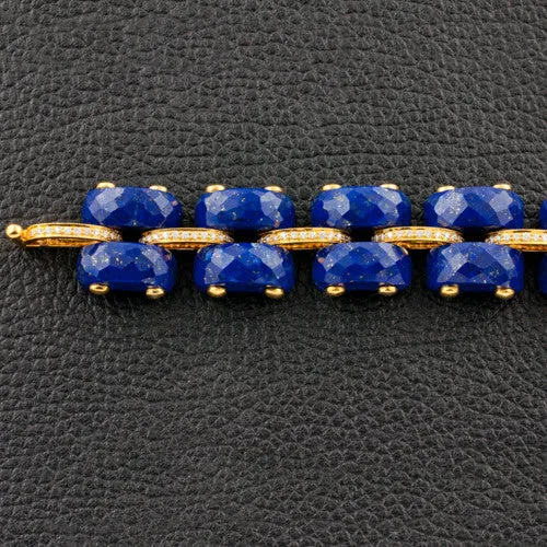 Lapis & Diamond Bracelet
