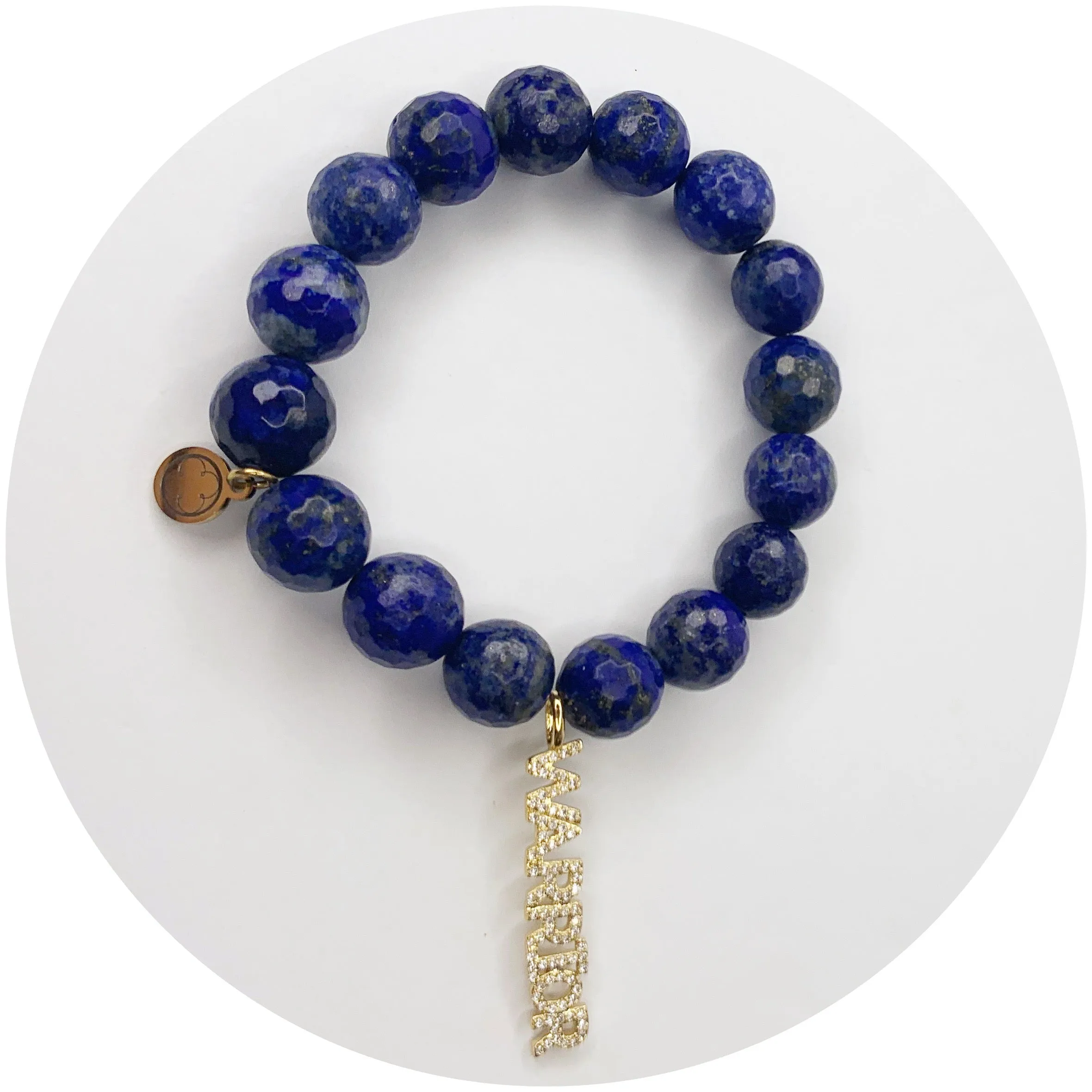 Lapis "CDKL5" with Pavé Warrior Pendant