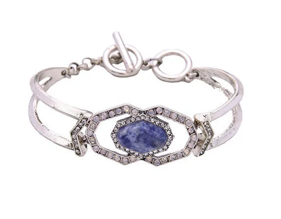 Lapis Silver Bracelet