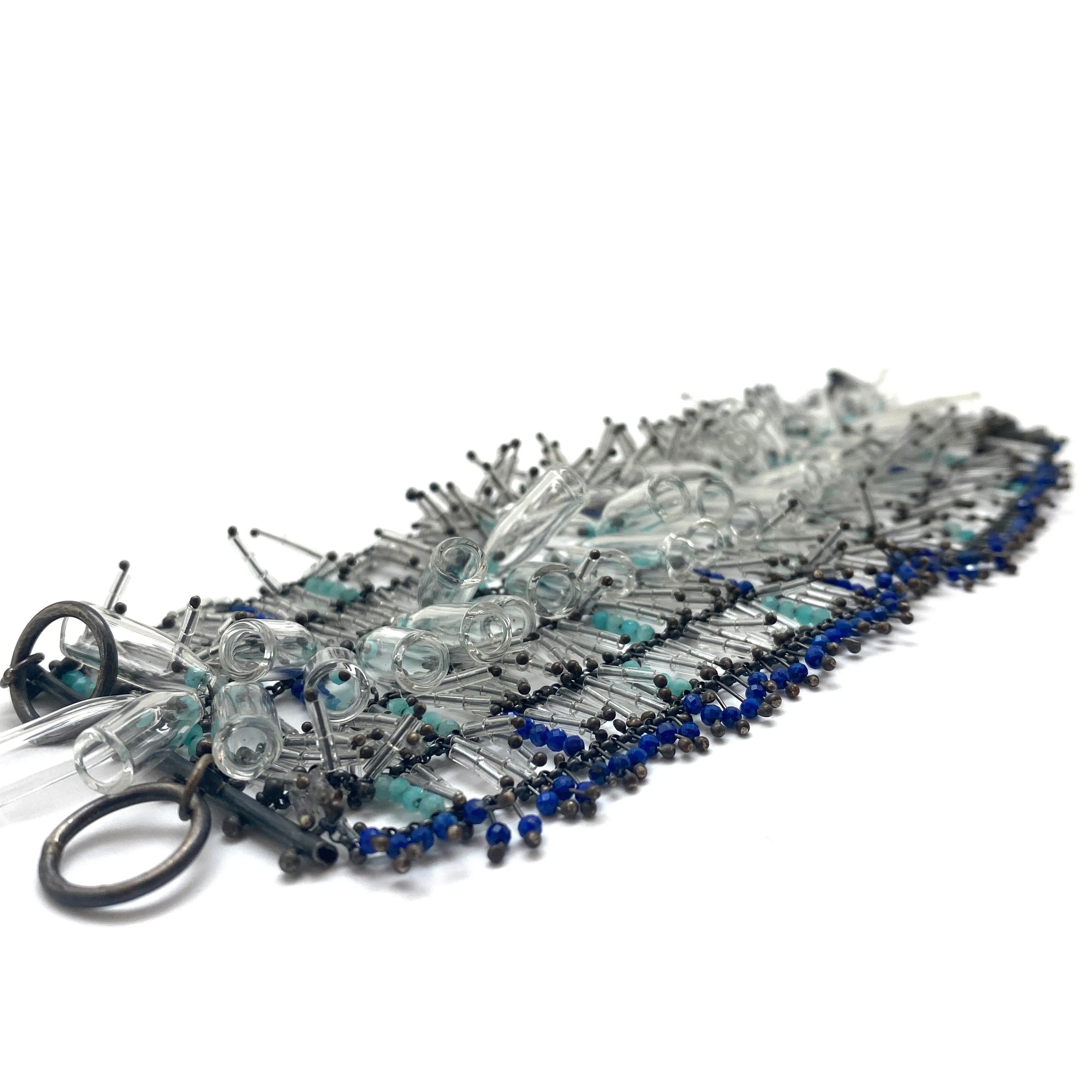 Lapis/Amazonite Grid Bracelet