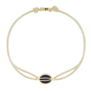 Large Lapis Initial Cord Bracelet