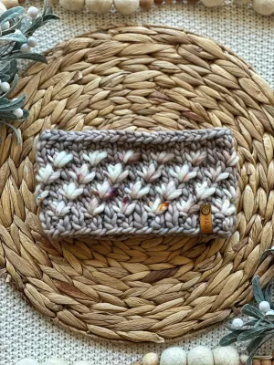 Lotus Flower Headband in Whole Grain/Neutral