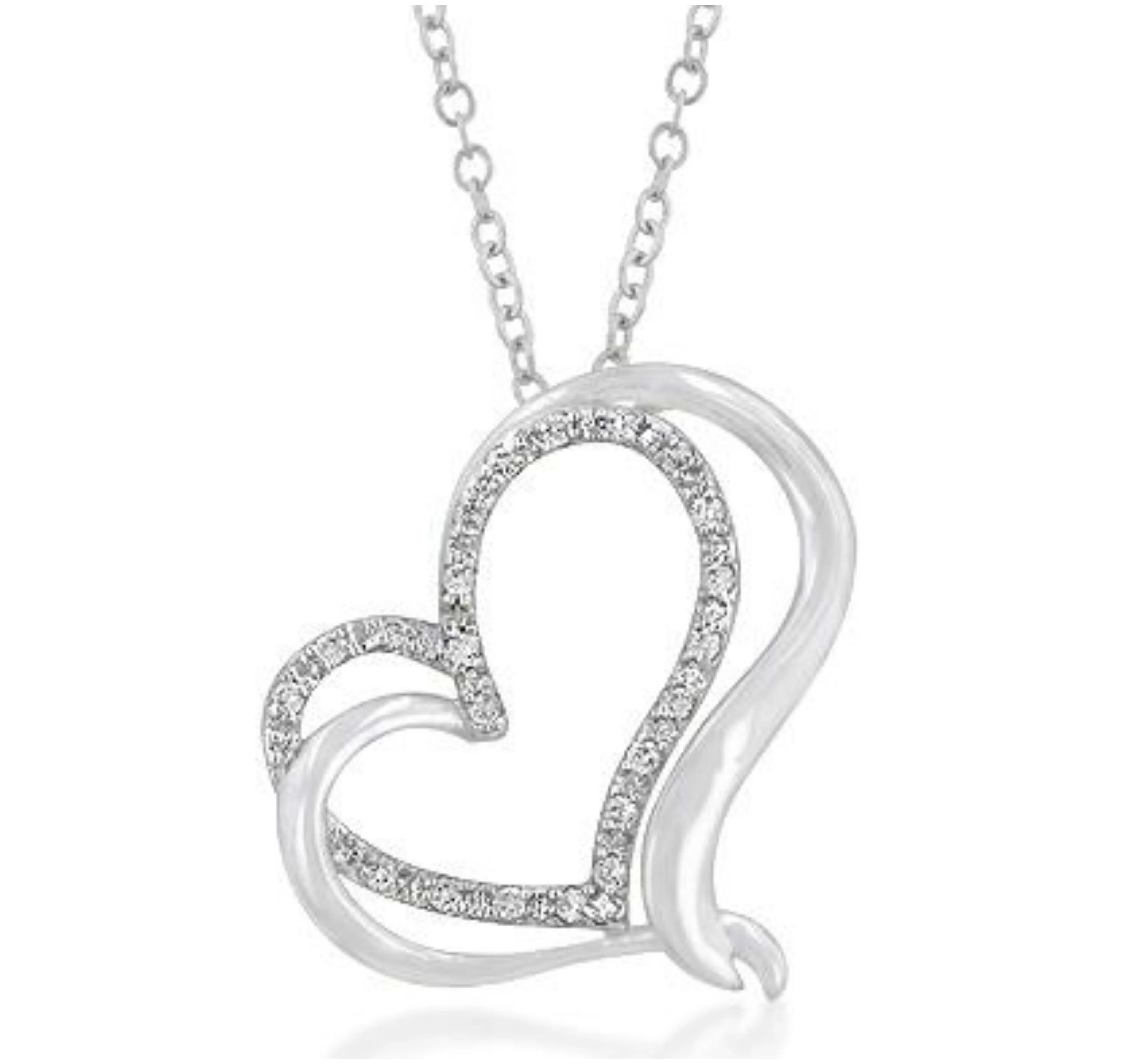 Lula Double CZ Hearts Pendant