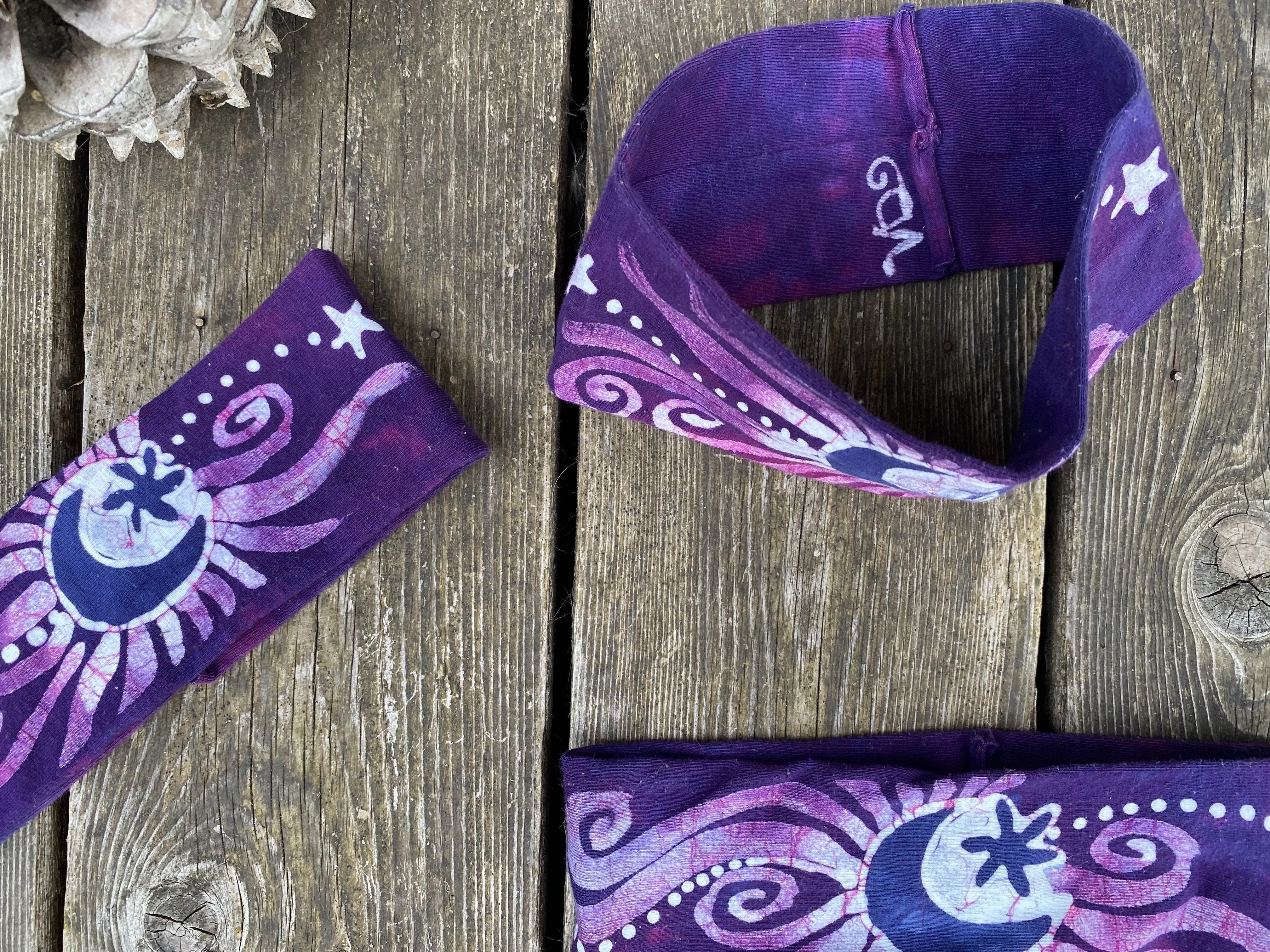 Magenta Moon Fold Over Headband