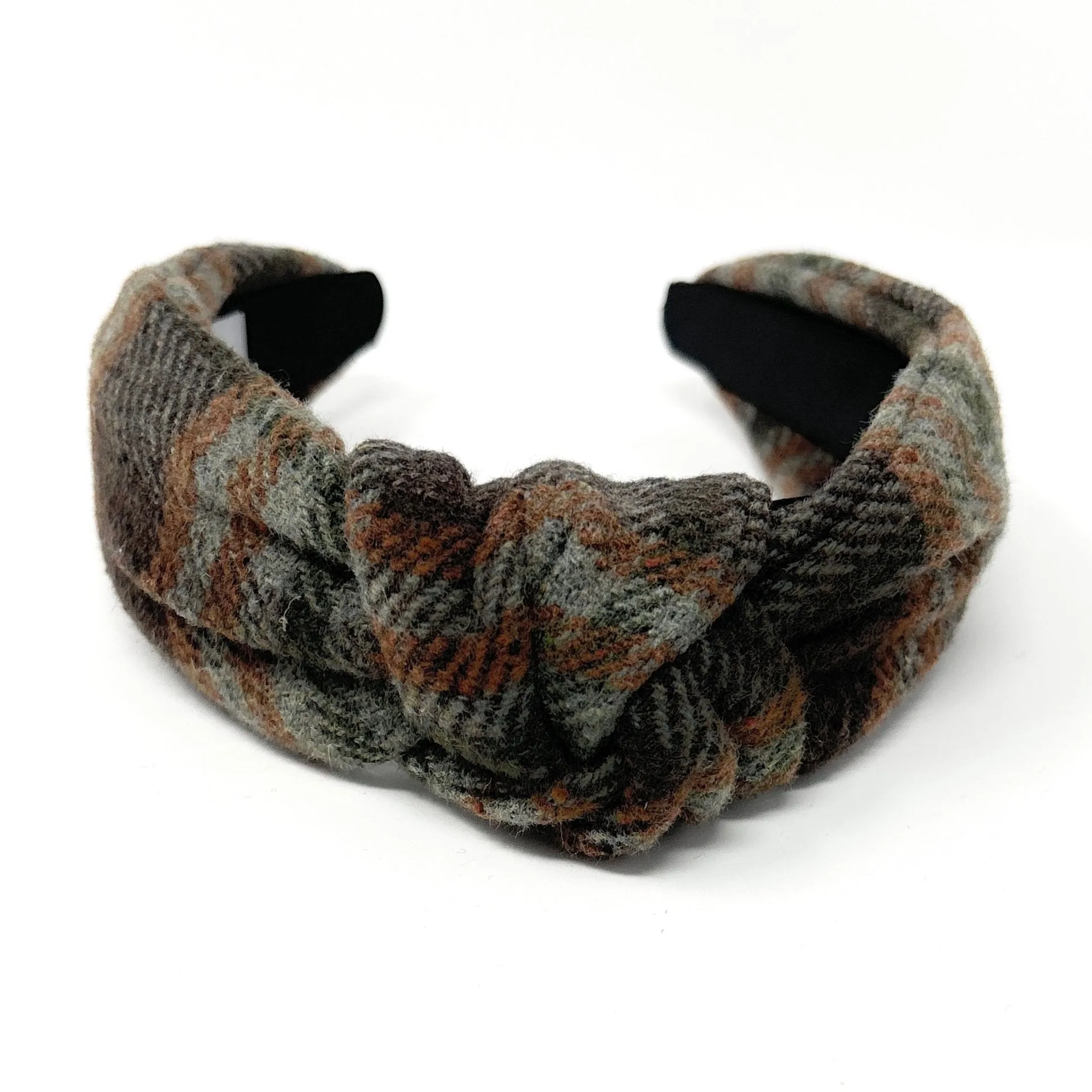 Marie Plaid Top Knot Headband
