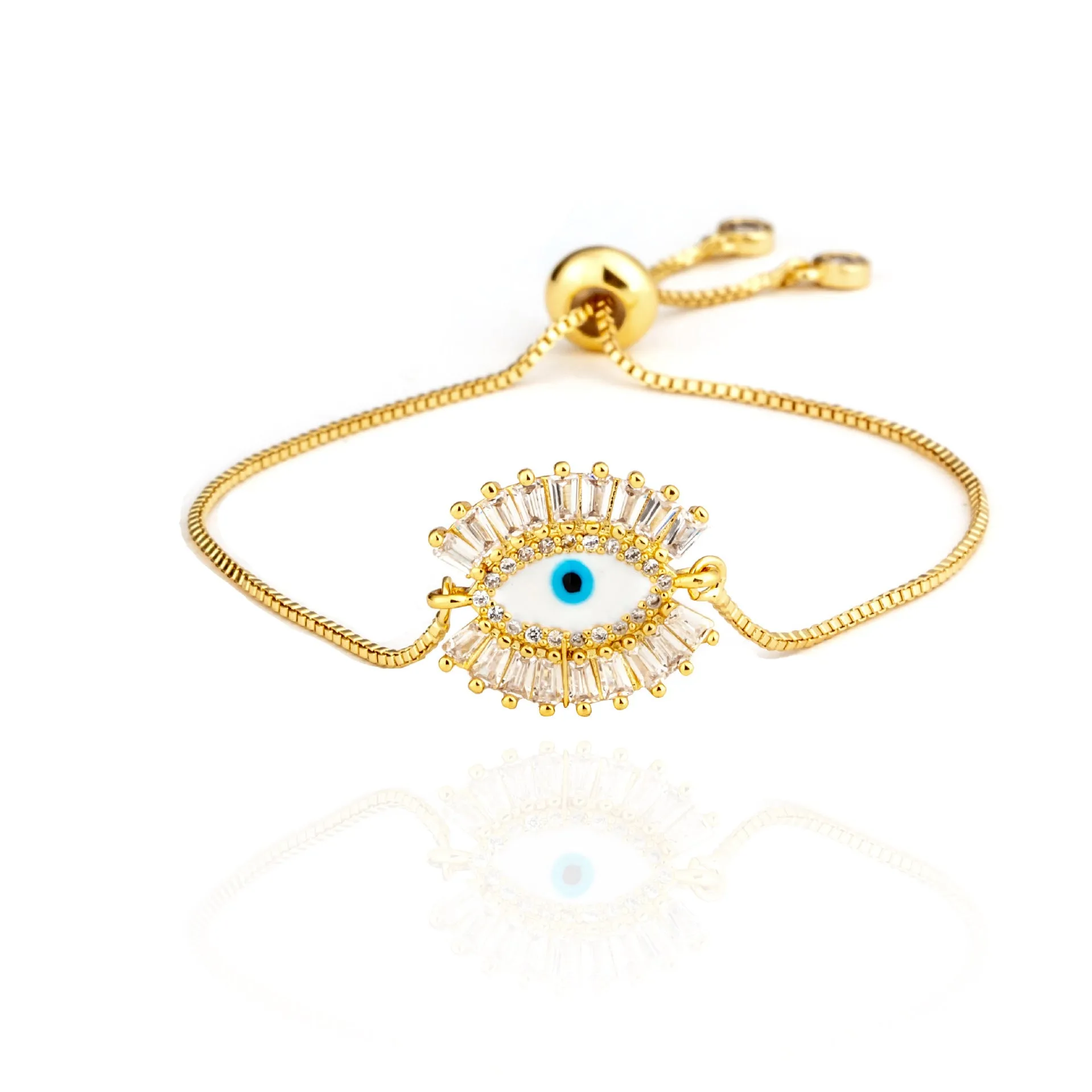 Micro-inlaid Zircon Pull Tortoise Moon Peach Heart Bracelet