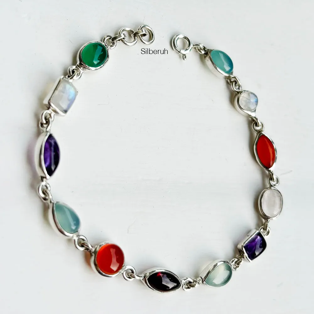 Mixed Shapes Silver Bracelet