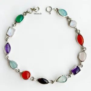 Mixed Shapes Silver Bracelet
