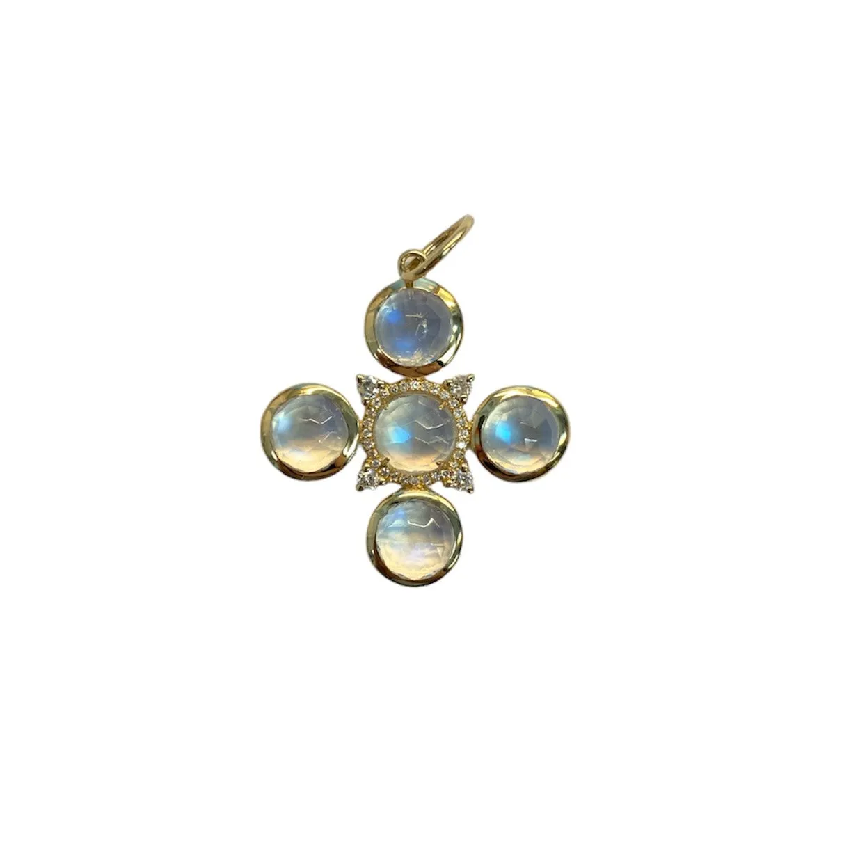 Moonstone & Diamond Pendant