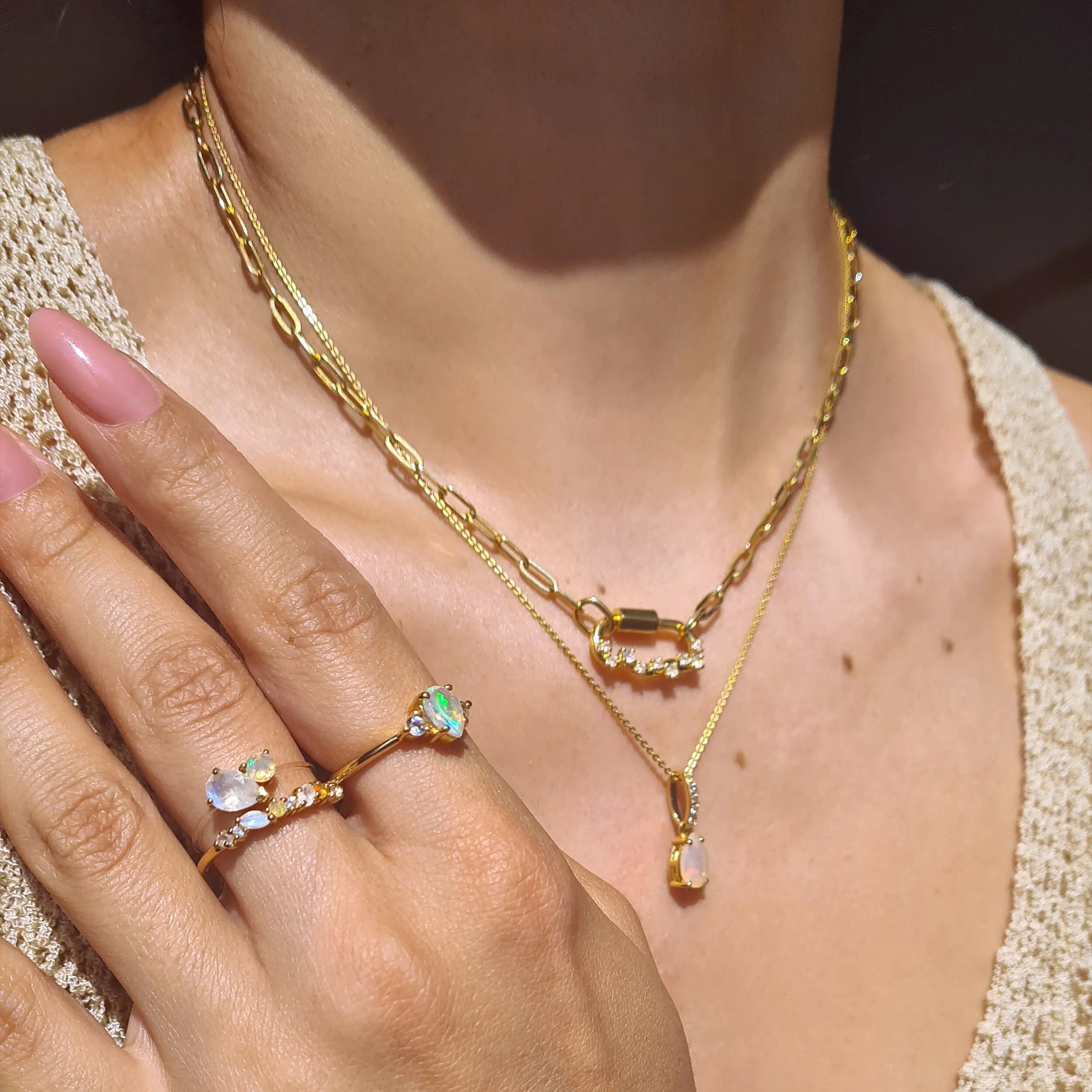 Moonstone Opal Ring - Grace