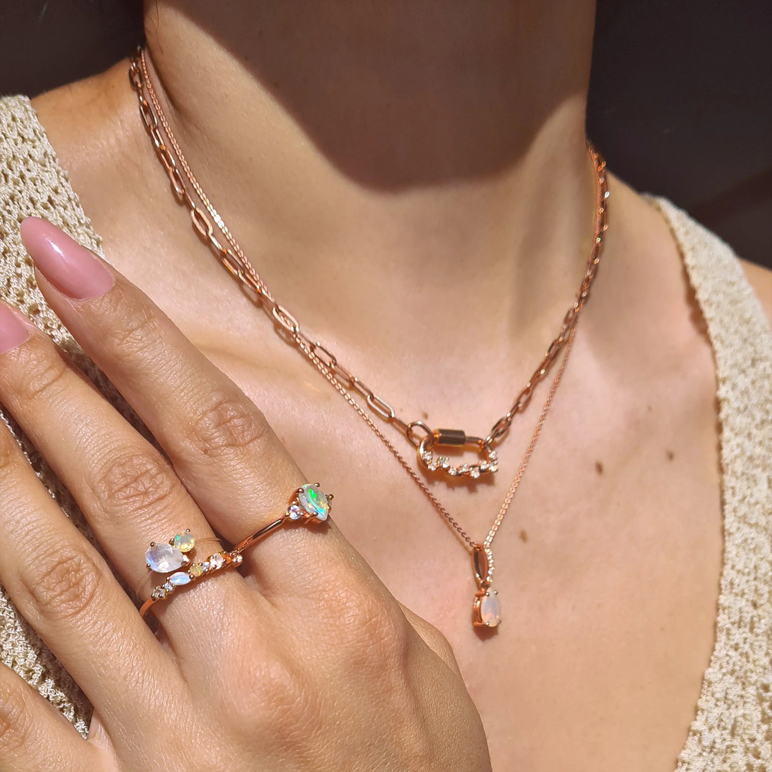 Moonstone Opal Ring - Grace