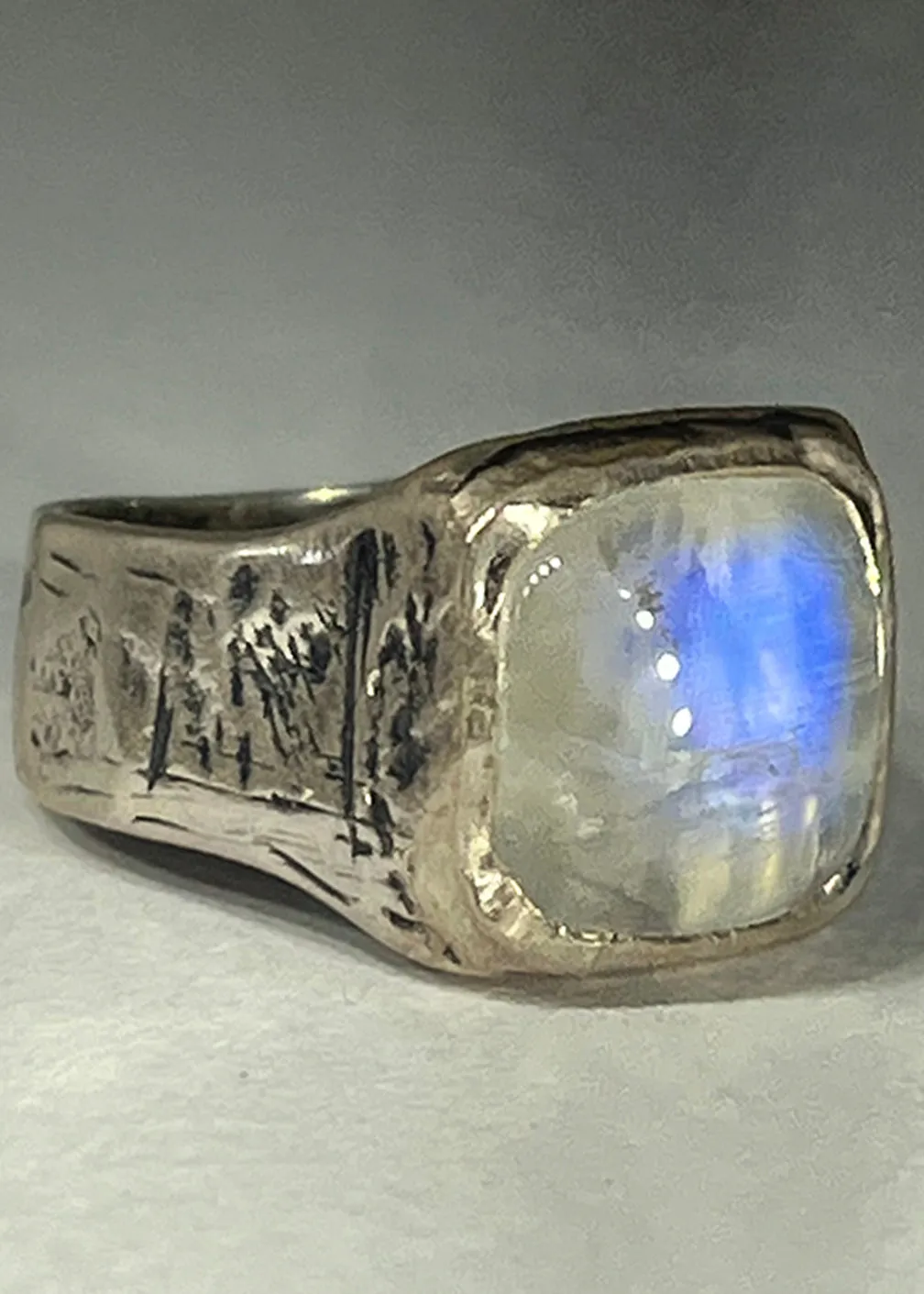 Moonstone Rainbow Ring