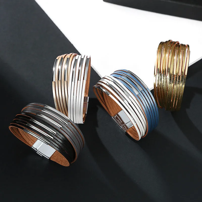 Multi Layer Leather Bangle