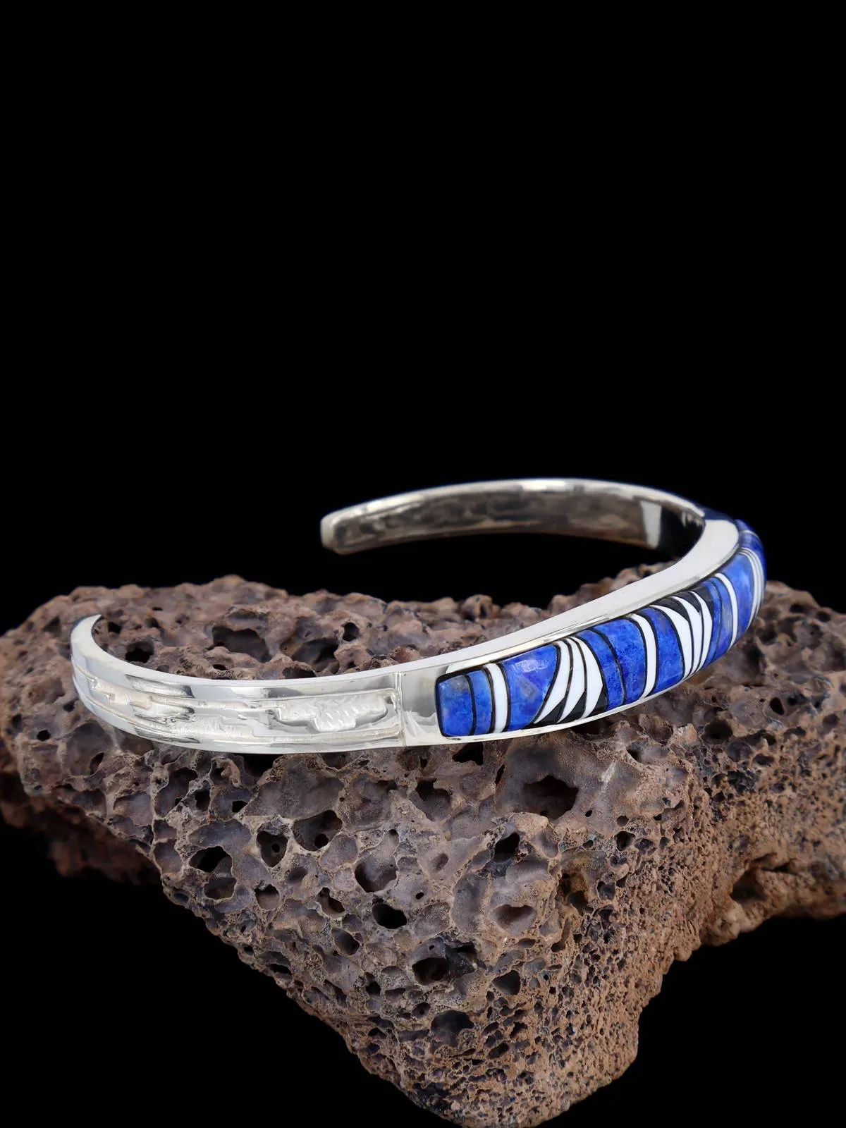 Native American Jewelry Multistone Inlay Cuff Bracelet