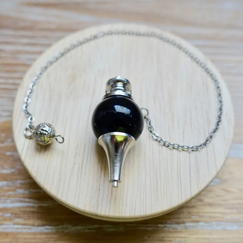 Natural Gemstone Sphere Dowsing Pendulum