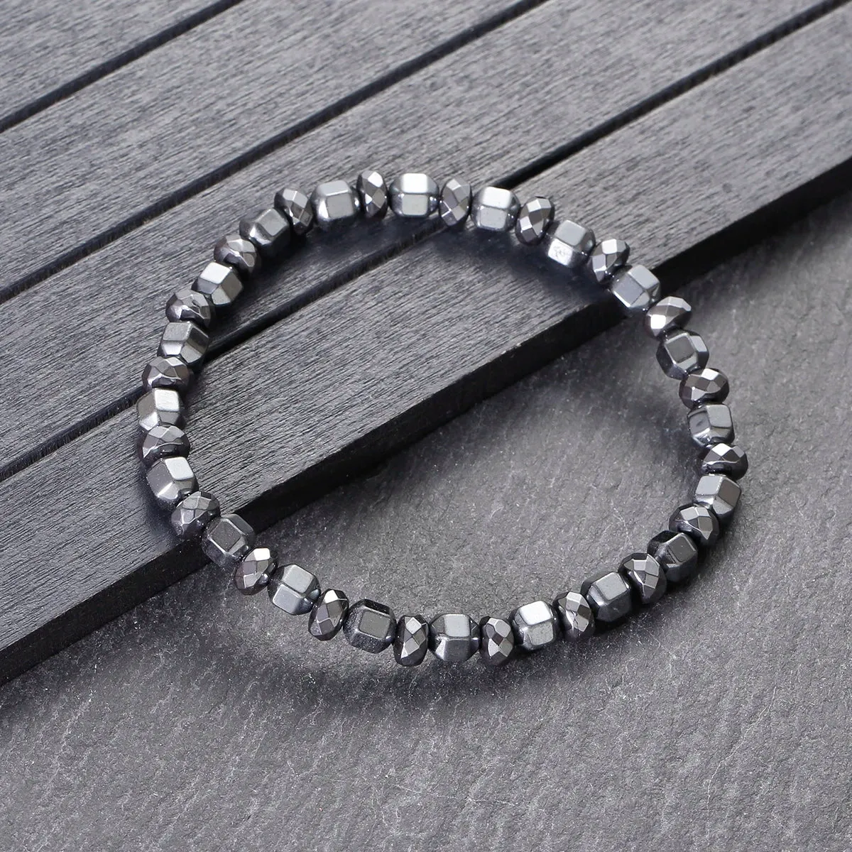 New Arrow Hematite Elastic Bracelet Men Jewelry Armband Heren Fashion Beaded Yoga Bracelet Women Bileklik