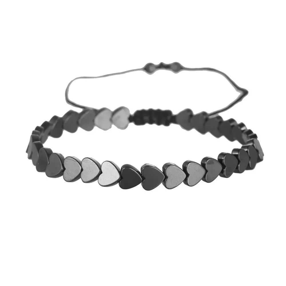 New Arrow Hematite Elastic Bracelet Men Jewelry Armband Heren Fashion Beaded Yoga Bracelet Women Bileklik