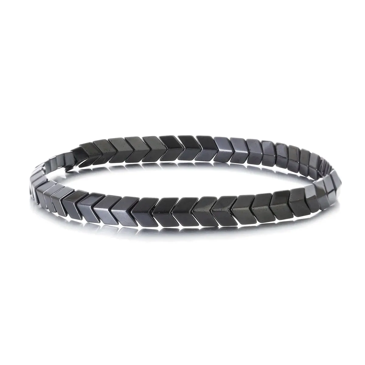 New Arrow Hematite Elastic Bracelet Men Jewelry Armband Heren Fashion Beaded Yoga Bracelet Women Bileklik