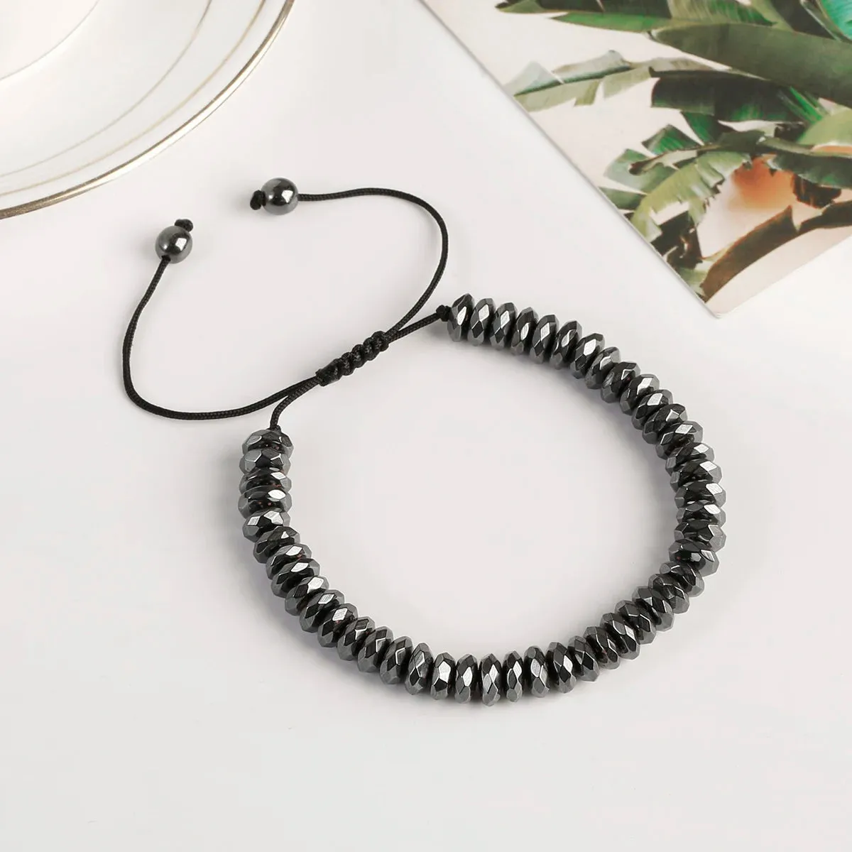 New Arrow Hematite Elastic Bracelet Men Jewelry Armband Heren Fashion Beaded Yoga Bracelet Women Bileklik