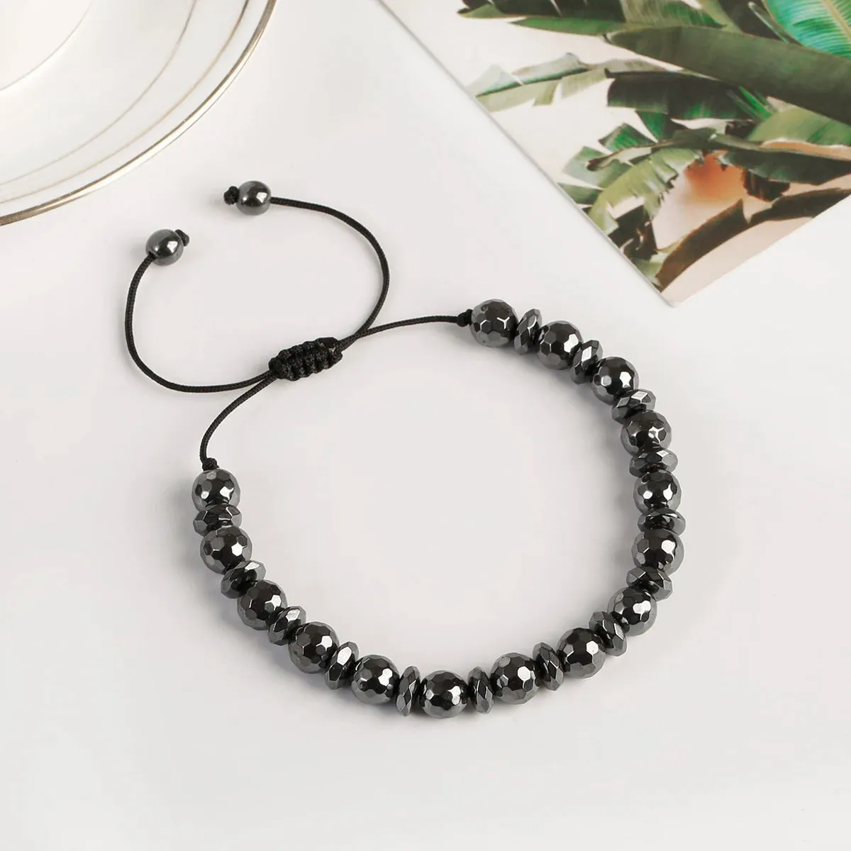 New Arrow Hematite Elastic Bracelet Men Jewelry Armband Heren Fashion Beaded Yoga Bracelet Women Bileklik