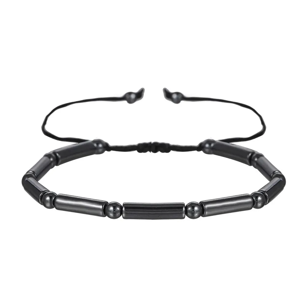 New Arrow Hematite Elastic Bracelet Men Jewelry Armband Heren Fashion Beaded Yoga Bracelet Women Bileklik
