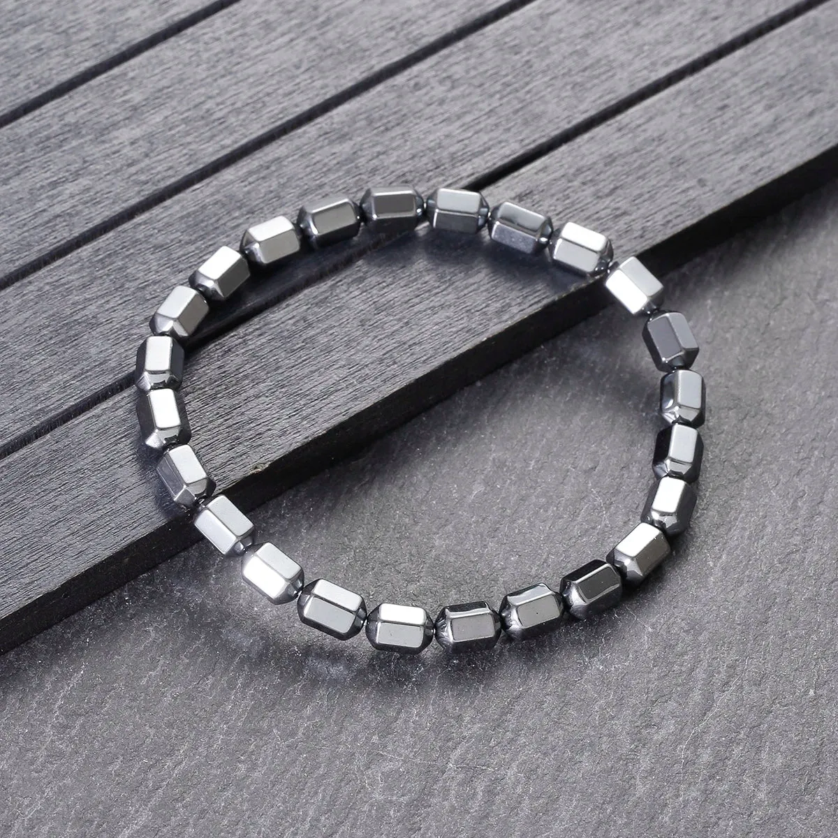 New Arrow Hematite Elastic Bracelet Men Jewelry Armband Heren Fashion Beaded Yoga Bracelet Women Bileklik