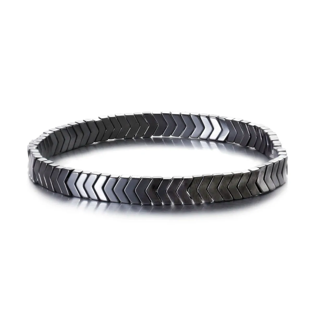 New Arrow Hematite Elastic Bracelet Men Jewelry Armband Heren Fashion Beaded Yoga Bracelet Women Bileklik