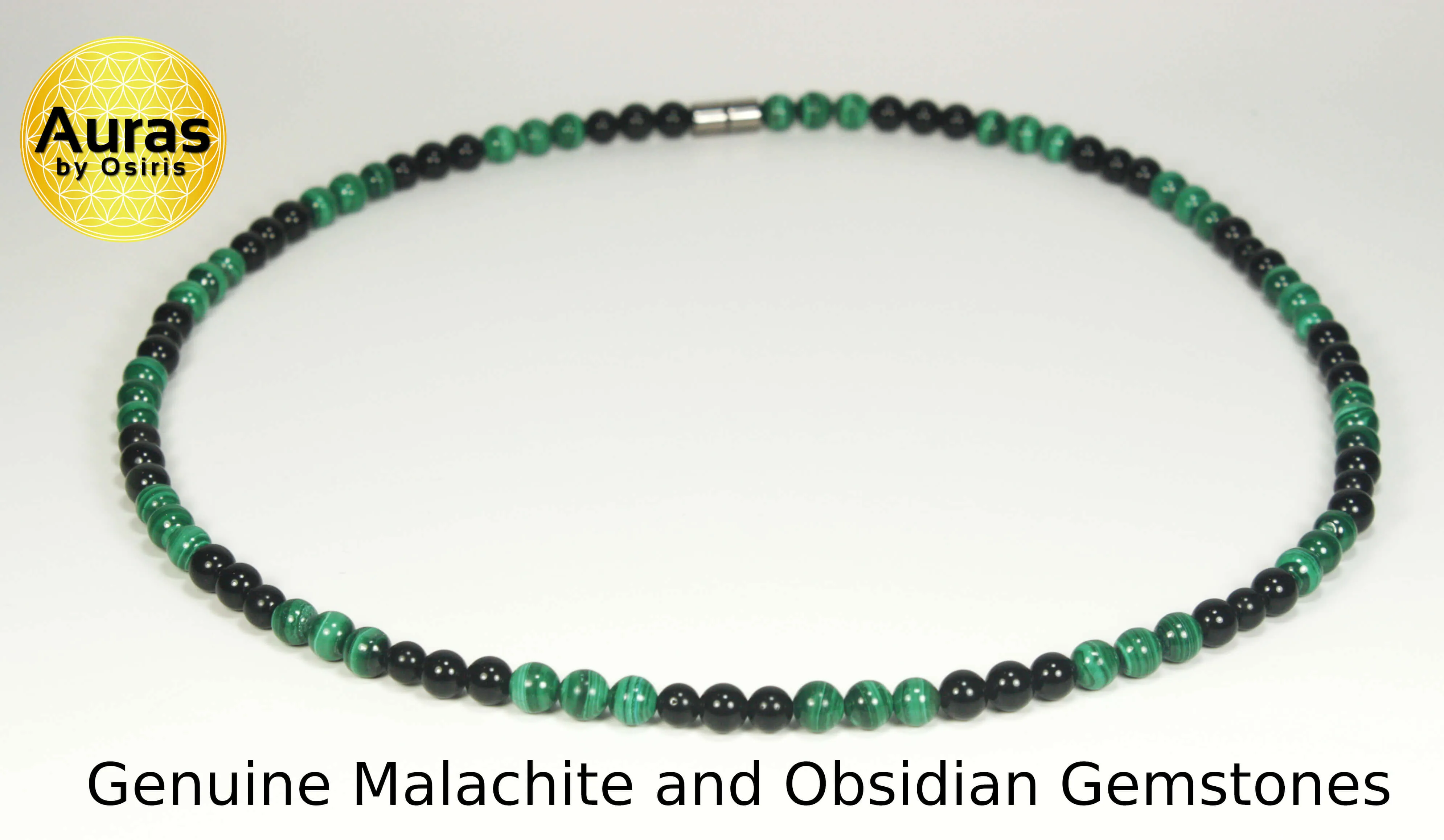 Obsidian & Malachite Necklace