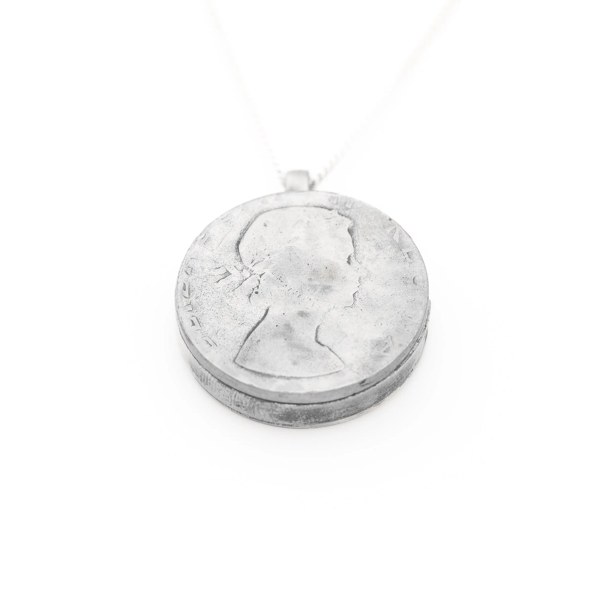 Open Silver Coin Diffuser Locket