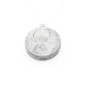 Open Silver Coin Diffuser Locket