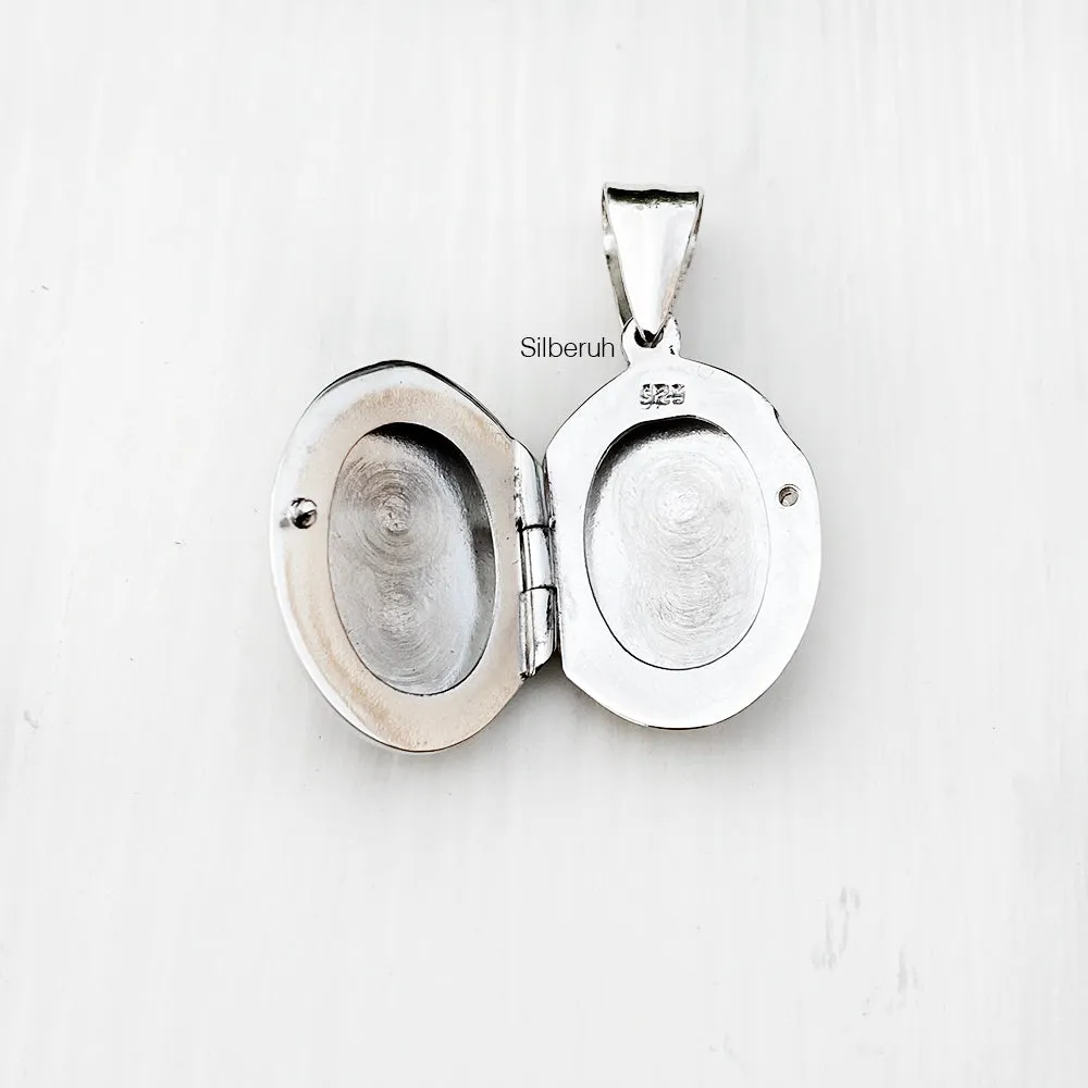 Oval Silver Locket Pendant