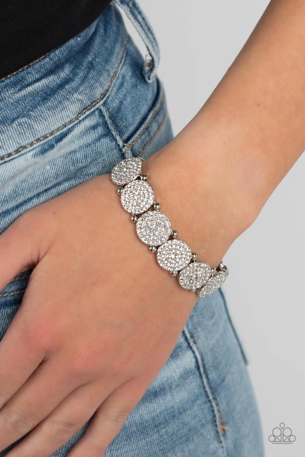 Palace Intrigue - White Silver Bracelet