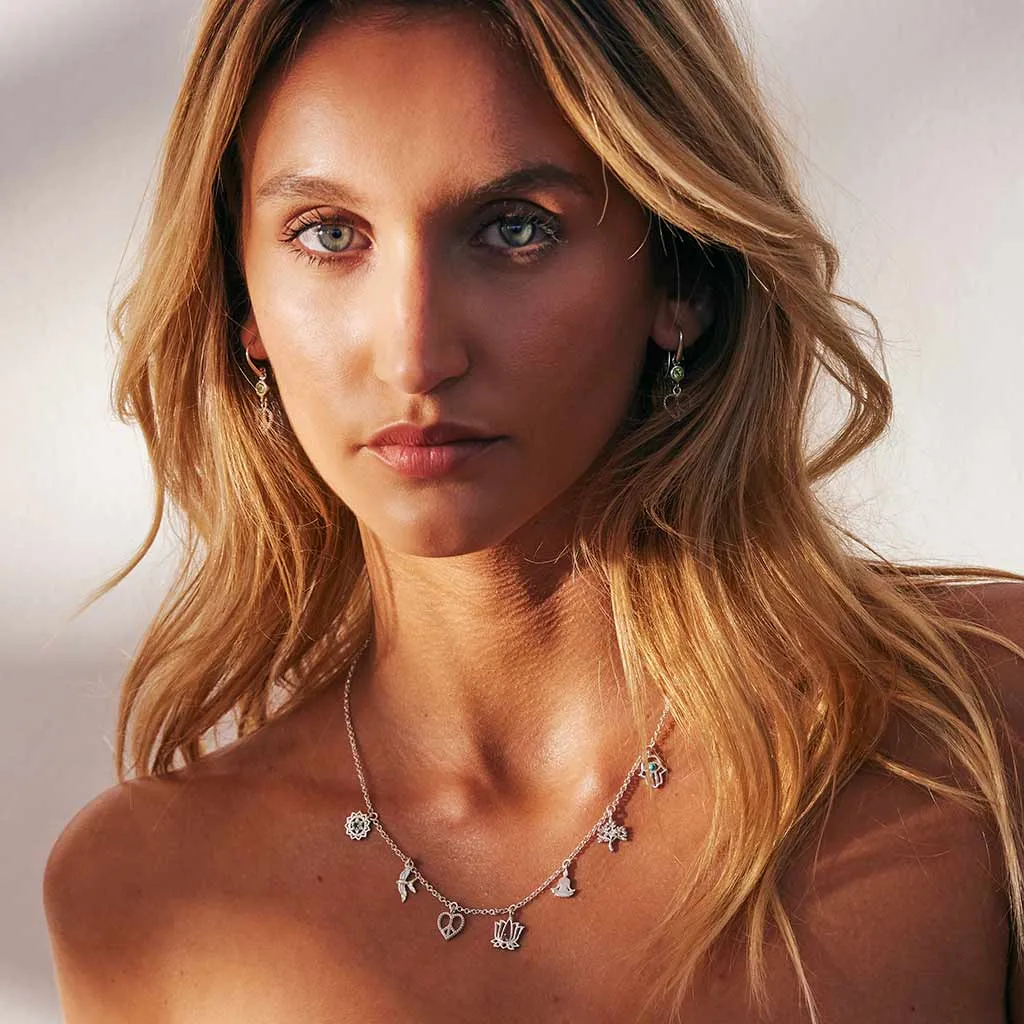 Peace Heart Drop Earrings