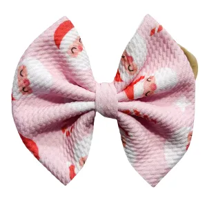 Pink Santa Headband Bow for Infant