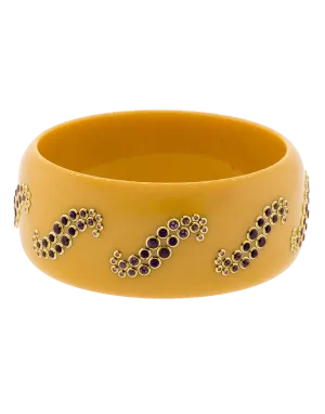Pink Sapphire, Amethyst, and Garnet Bakelite Bangle